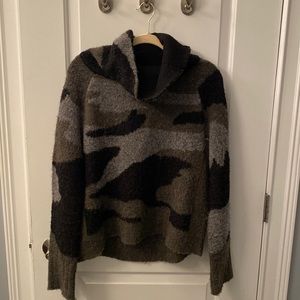 Anthropologie camo wool sweater